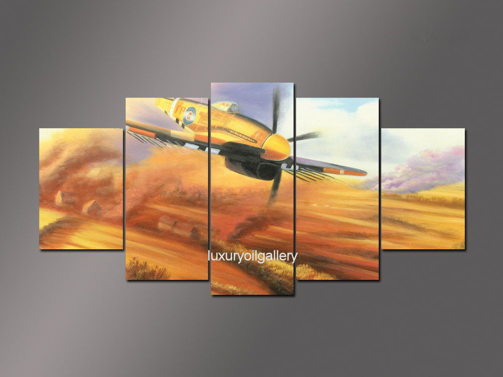 ציור בחלקים של מטוס ישן